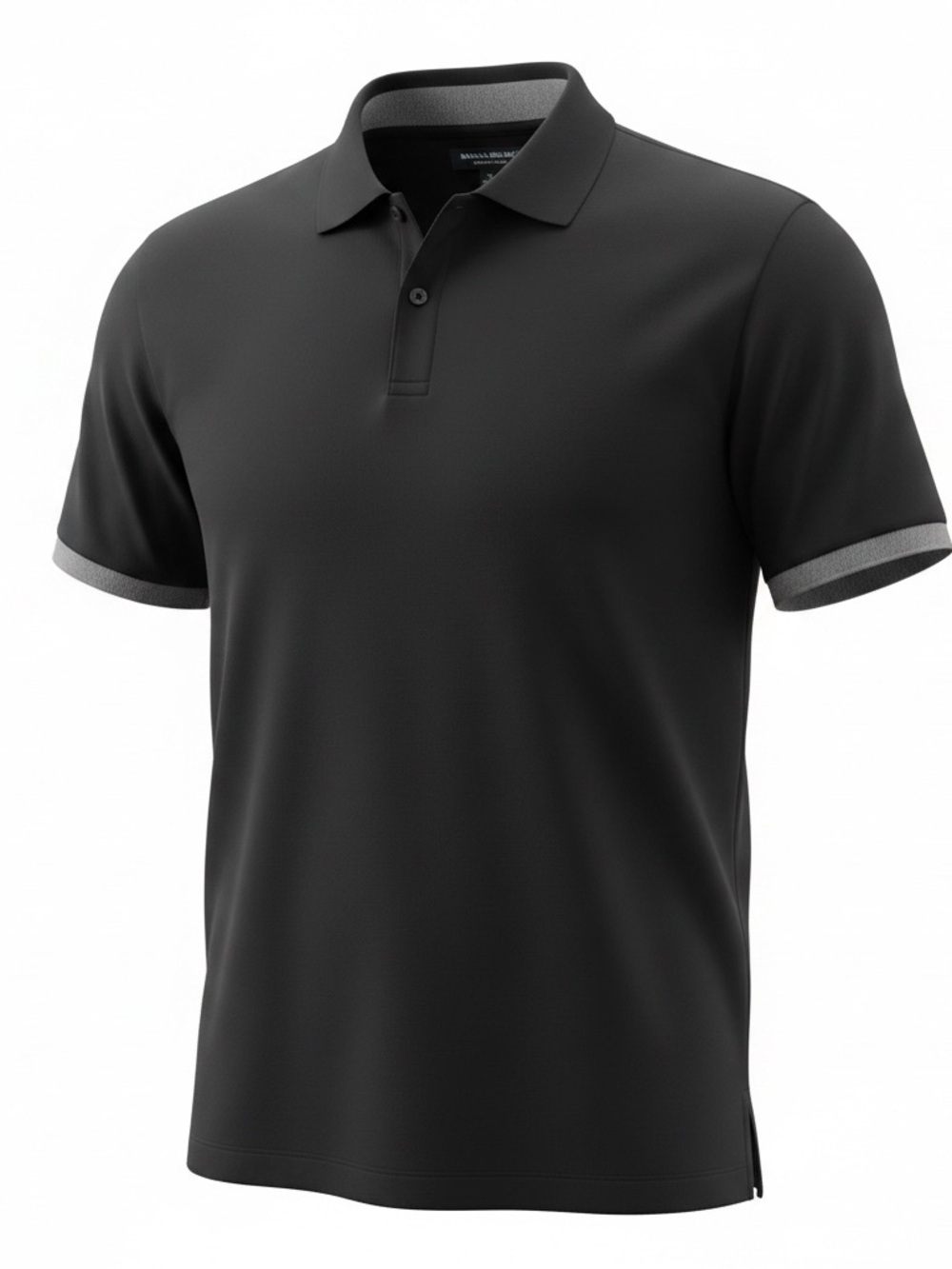 Banana Republic Black Polo with Contrast Sleeve Trim